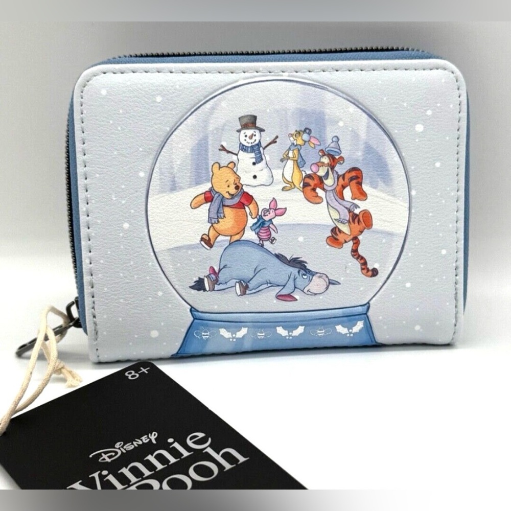 NWT Loungefly Winnie the Pool Ice Skating Snow Globe Wallet